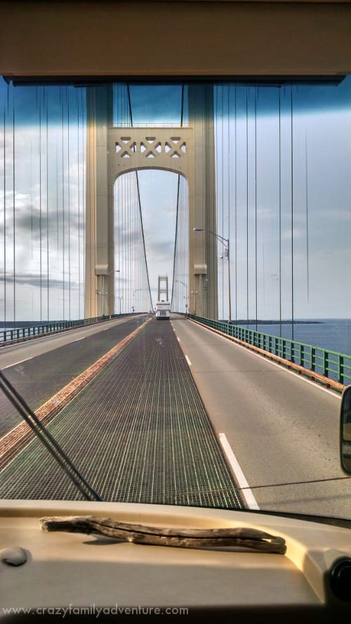 Here is a picture from inside the RV as we drive across the bridge.