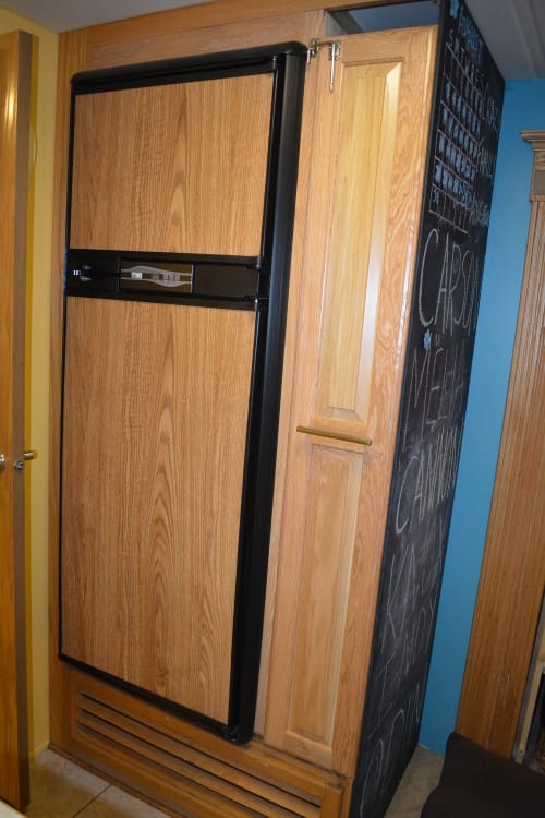The RV remodel also consisted of installing a new refrigerator because the original one was not working.
