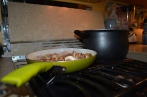 Dinner cooking on the stove!