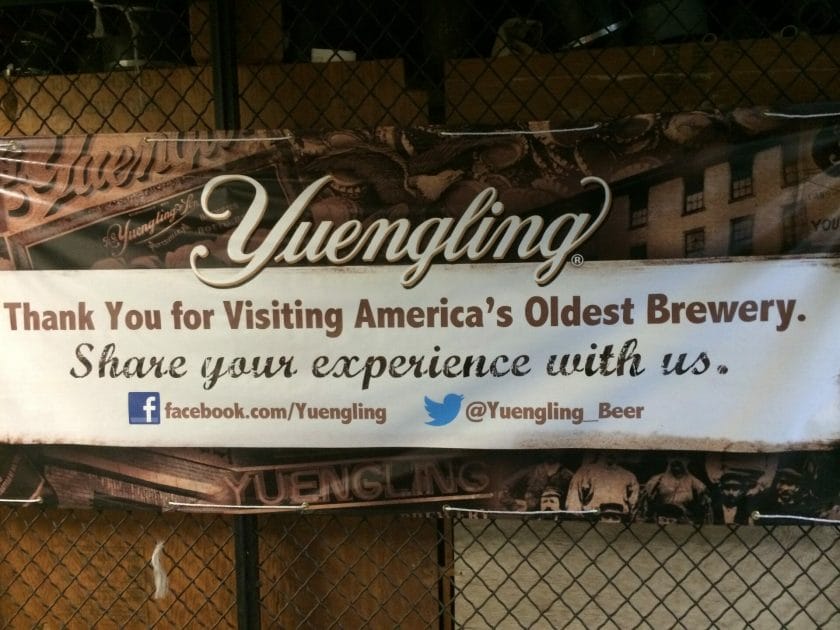 yuengling brewery tour