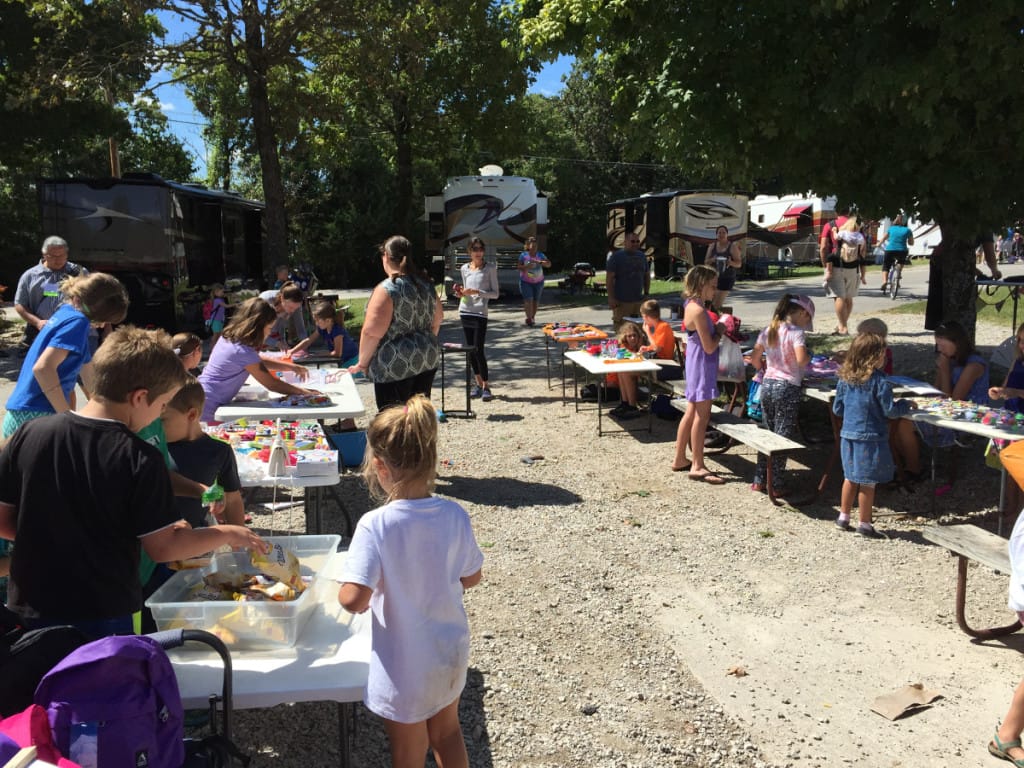 Entrepreneur table for the kids to sell things they have made or brought with!