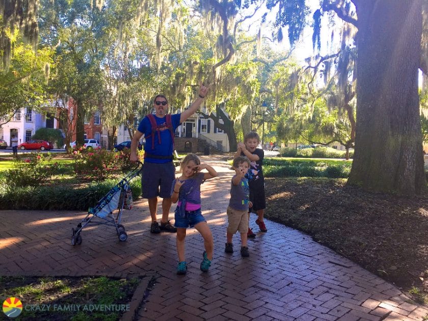 Visiting all the squares was one of the great things to do with kids in Savannah