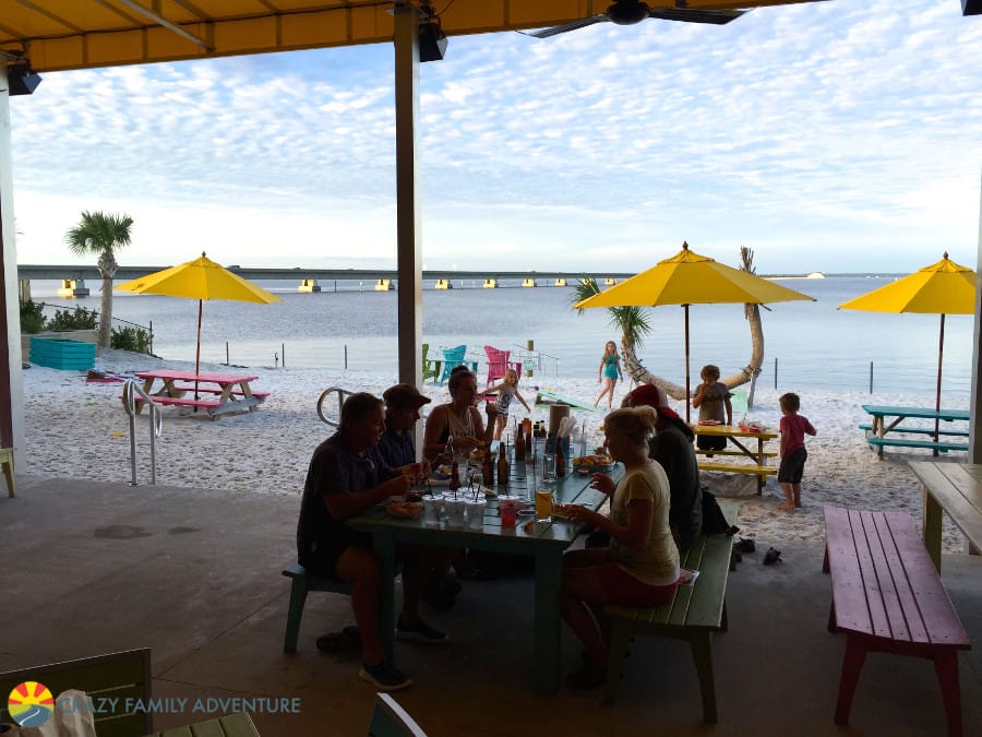 Dinner on the patio at LuLu's in Destin Florida