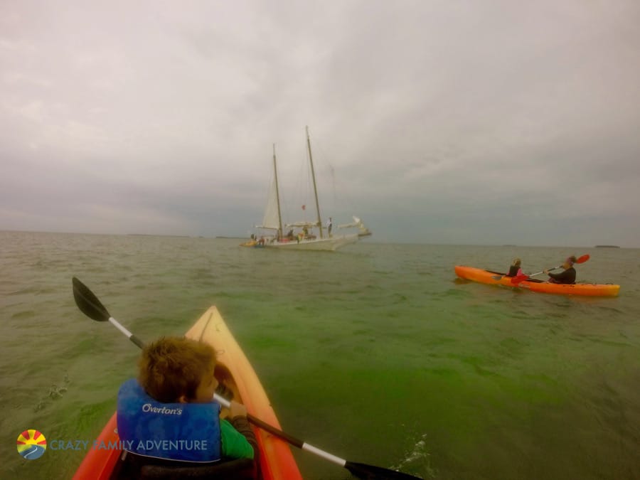 Kayaking while on our Full Time RV Family Travels