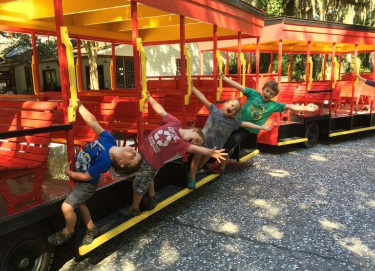 Kids on train things to do on Jekyll Island