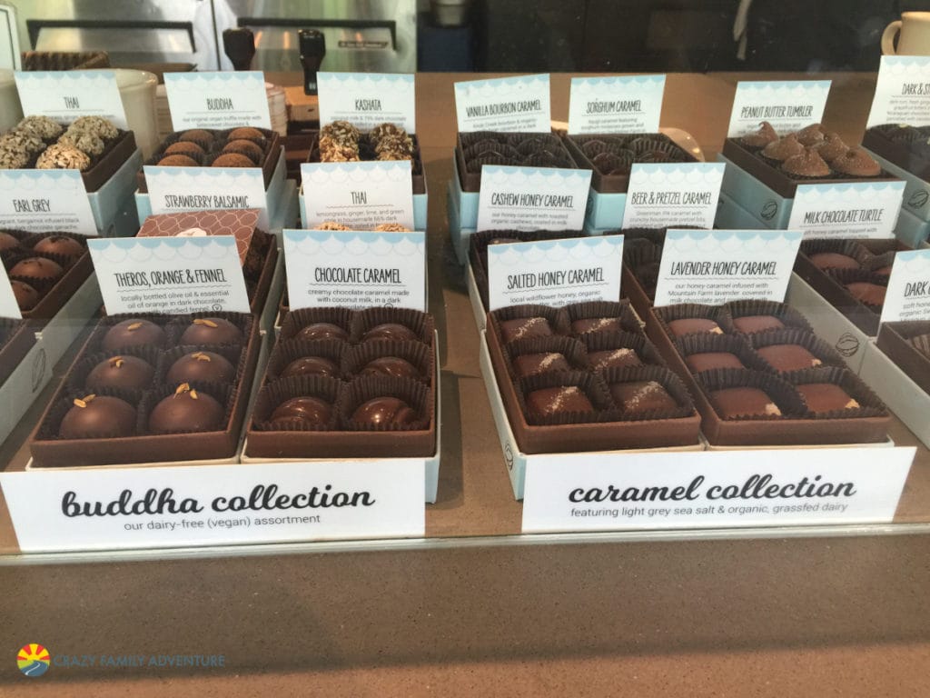 Chocolate tasting is definitely on the list of things to do in Asheville with kids