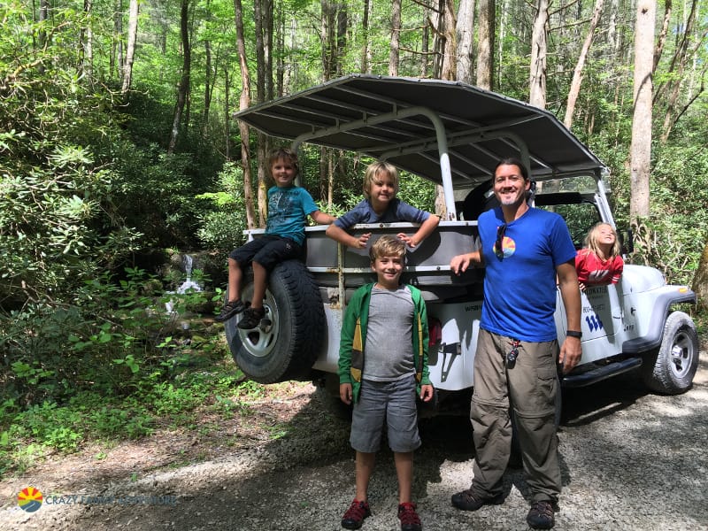 Jeep tour of the Smokies is one of the great things to do in Asheville with kids