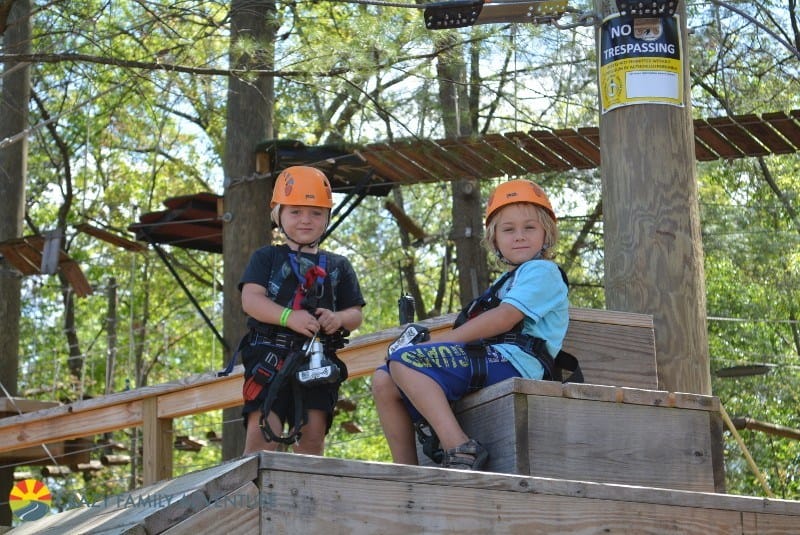 Resting on the ropes course
