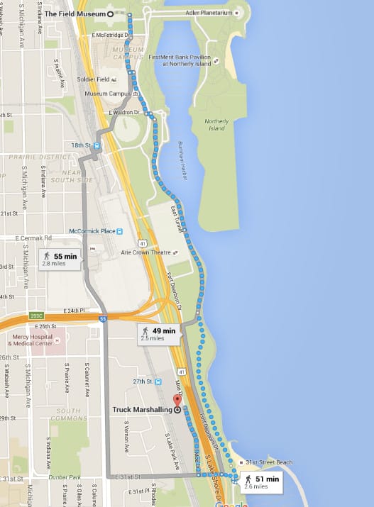 Walking from the Best RV Park Near Chicago to the Field Museum