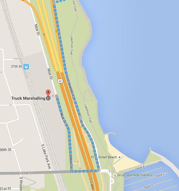 Getting from the best RV park near Chicago to the Lakefront Trail