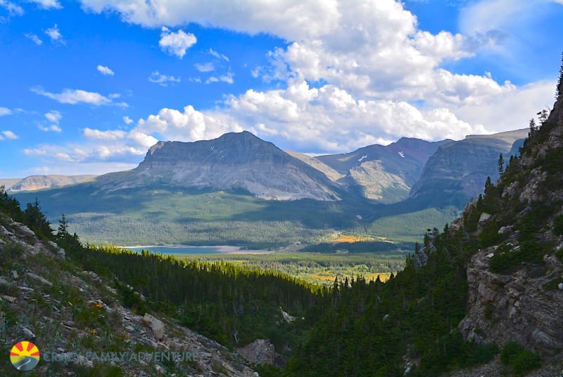 A look out from Apikuni Falls over Many Glacier