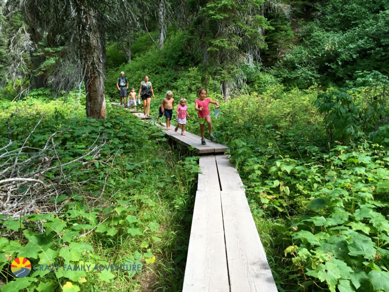 We loved the different paths during the hike to Grinnell Lake