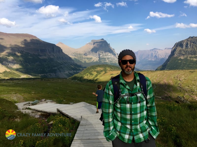 Boardwalk down the Hidden Lake trail in Glacier National Park