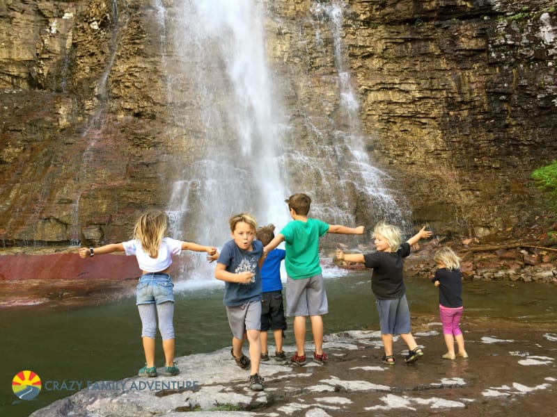 Feeling the cool mist from Virginia Falls