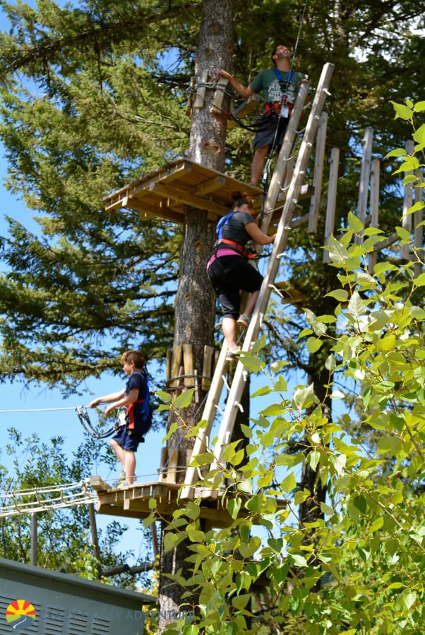 Scaling the Aerial Adventure at Whitefish Mountain Resort