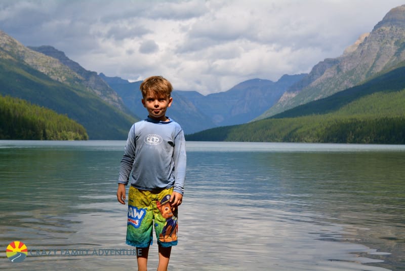 Scenic Bowman Lake in Glacier National Park