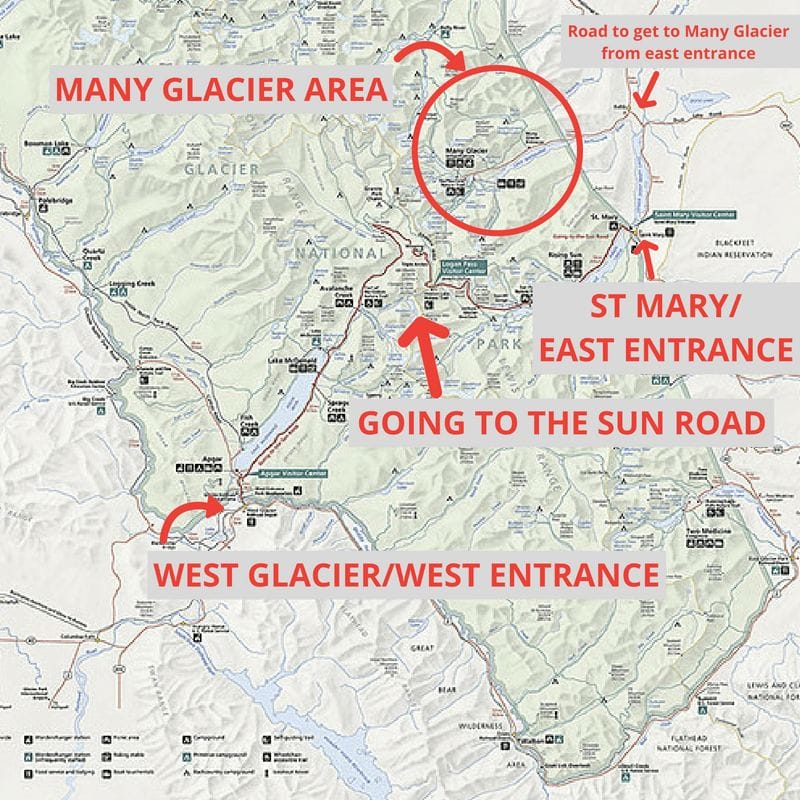 map-of-many-glacier-area