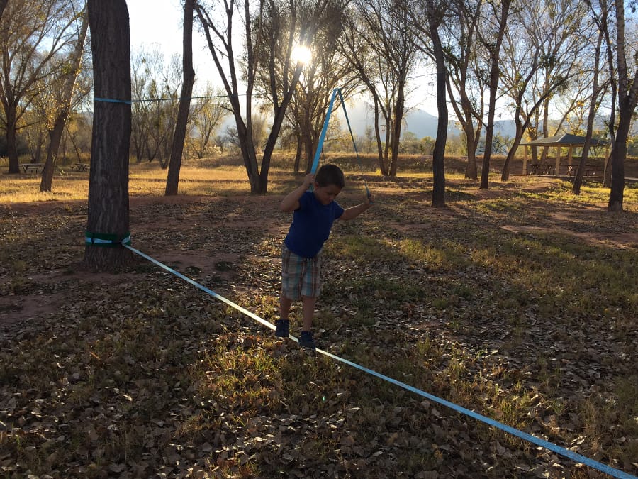 Cannon on the Tiny Big Adventure Slackline Kit