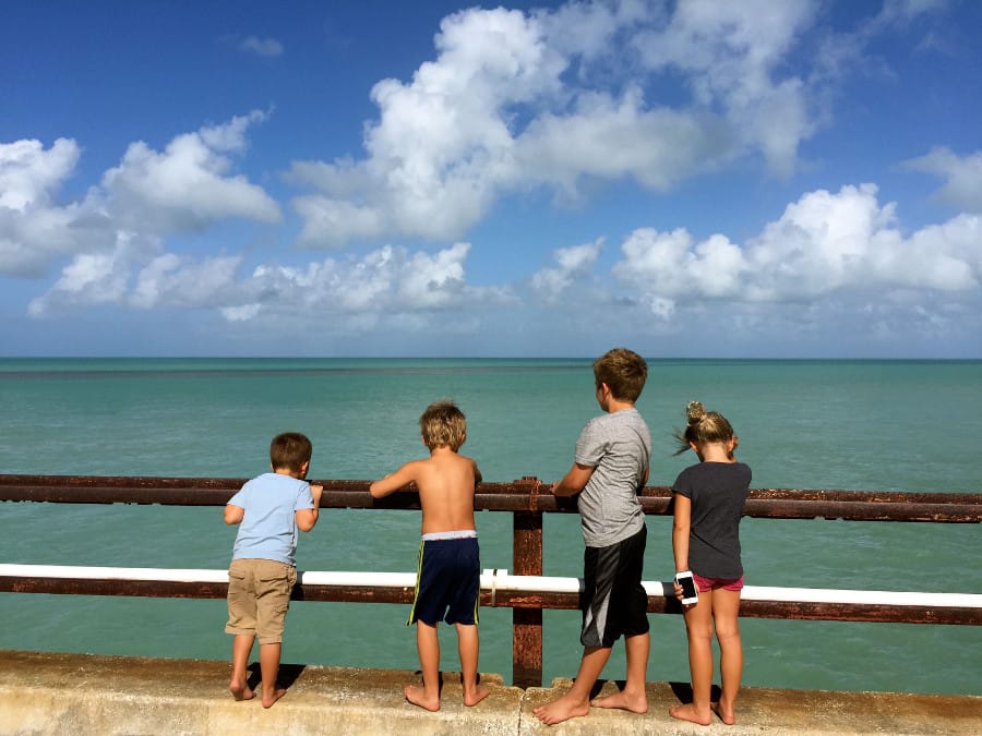 Checking out the 7 Mile Bridge