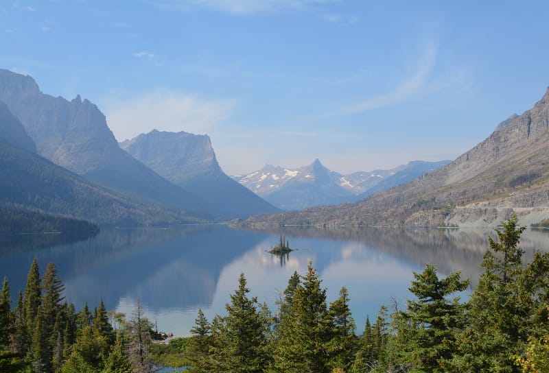 Take in all the amazing views at Glacier National park with your kids.