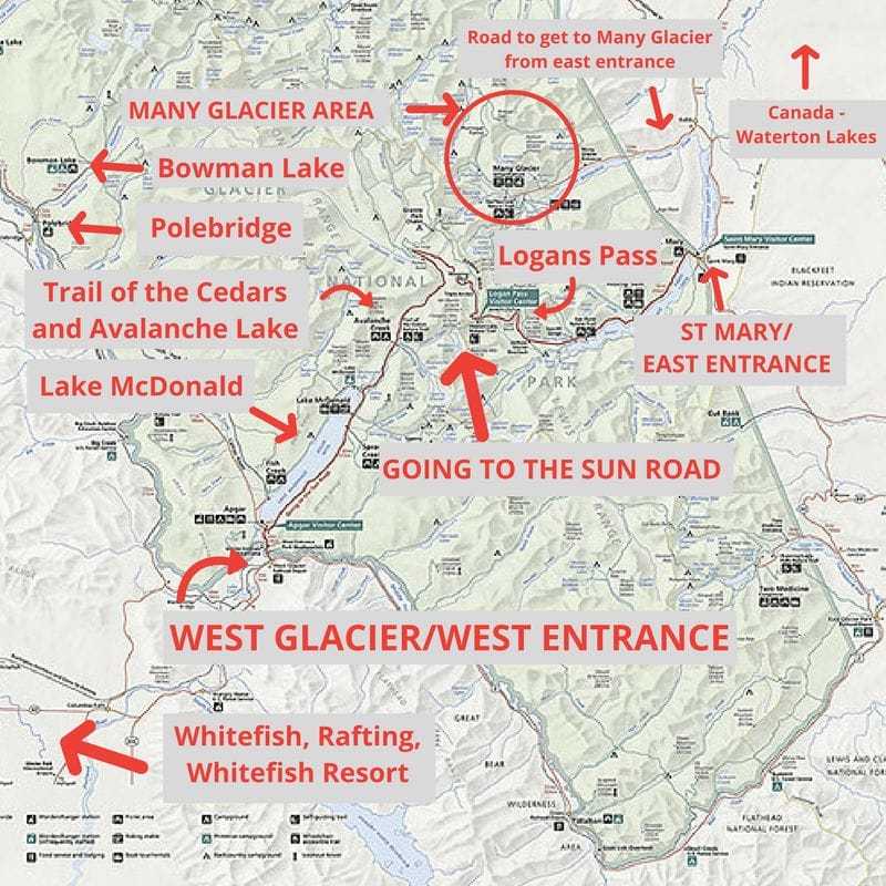 21 Epic Things To Do In Glacier National Park Map Included