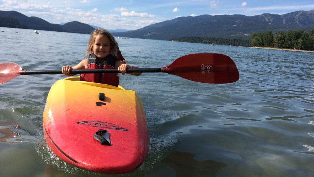 Kayak in whitefish