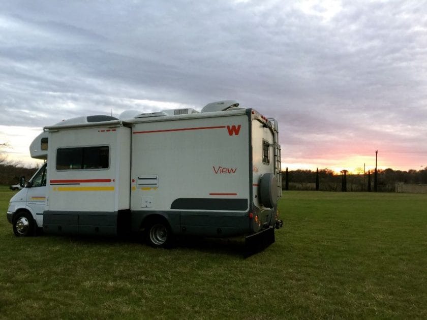 We decided to downsize our RV to get into fantastic camping spots like this one