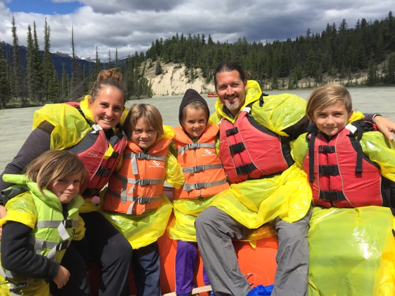 Rafting on the Athabasca River in Jasper National Park