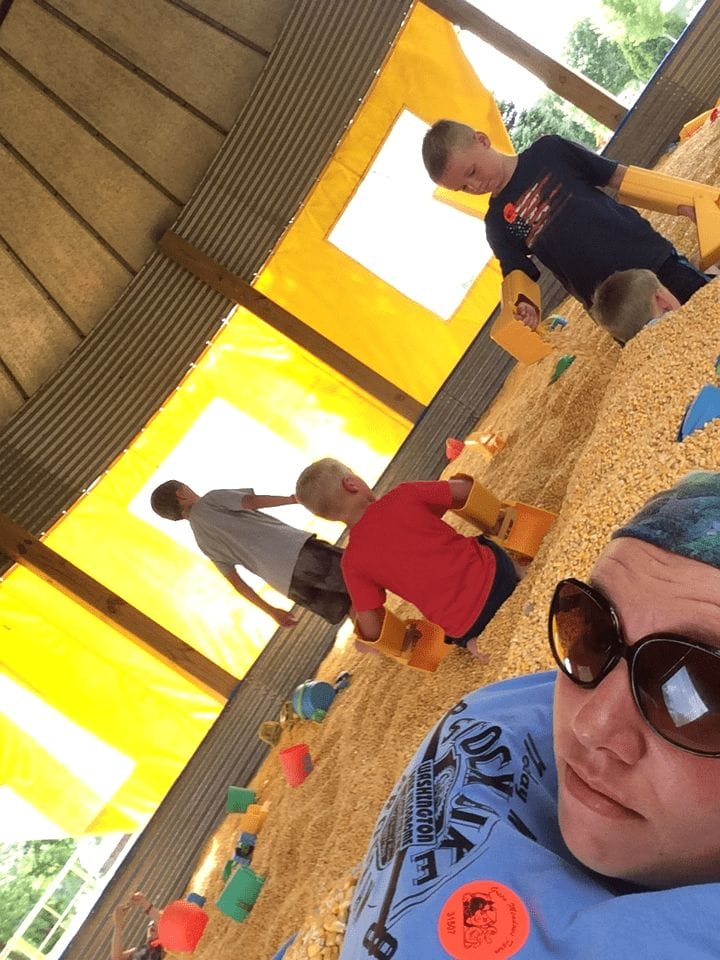 Corn room at Green Meadows Petting Farm