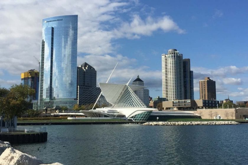 Milwaukee skyline view, things to do in Wisconsin in winter