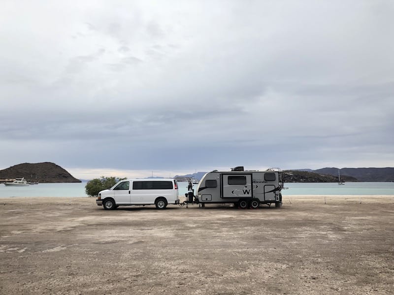 Baja camping by the beach