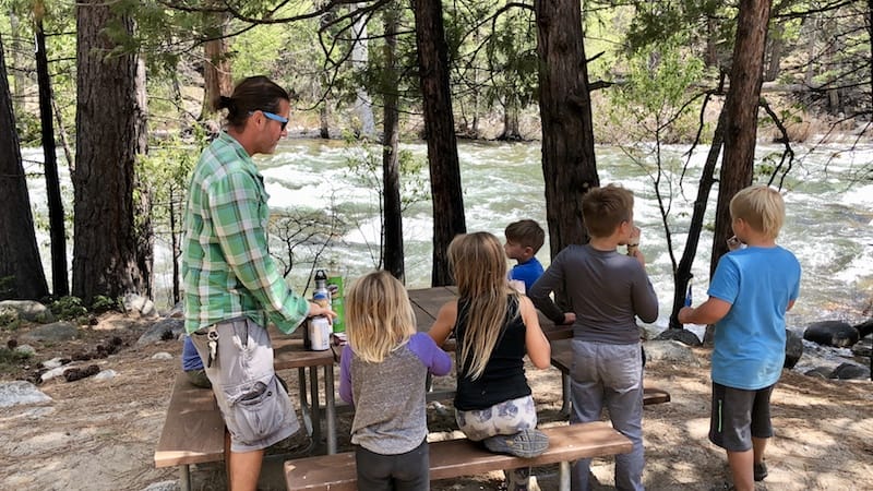 Cedar Grove Visitors Center is a great spot to stop for a snack. We had a bite and a beer near the river.