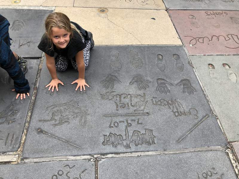 You have to see all the handprints when visiting LA with kids!