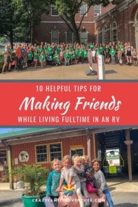 Building a strong community while living fulltime in an RV and traveling can be difficult. Here are 10 top tips to help you build an amazing relationships while on the road for both you and your kids. RV Life is so much fun with friends.
