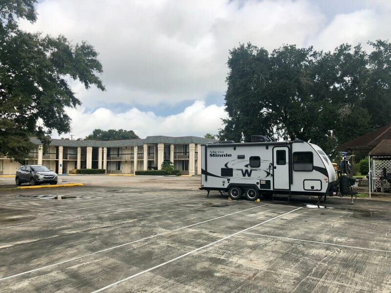 RV parking by the hotel