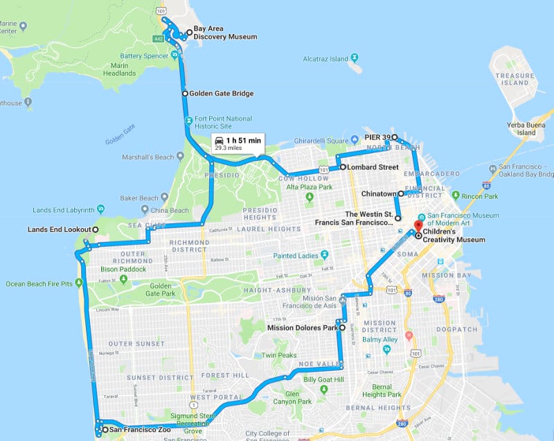 City map of San Francisco 