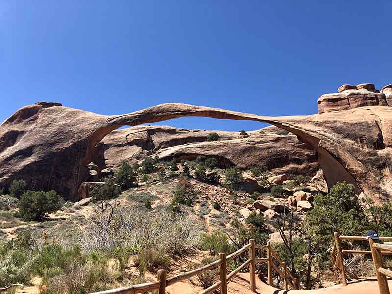 Landscape Arch hike in Arches National Park