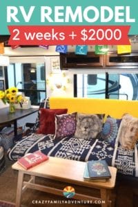 RV Remodel in 2 weeks for $2000! Check out the amazing before and after pictures on this bohemian Jayco travel trailer makeover! Get great DIY Ideas on how to do your own RV Makeover.