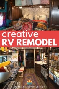 Check out this creative RV remodel with awesome before and after pictures! Great ideas on how to DIY an RV Makeover on a budget!