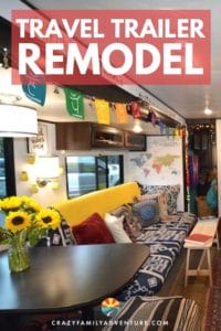 Check out this amazing Travel Trailer remodel including before and after pictures. Great DIY ideas and tips on how to do an RV Makeover. The RV interior design on this Jayco trailer is awesome!