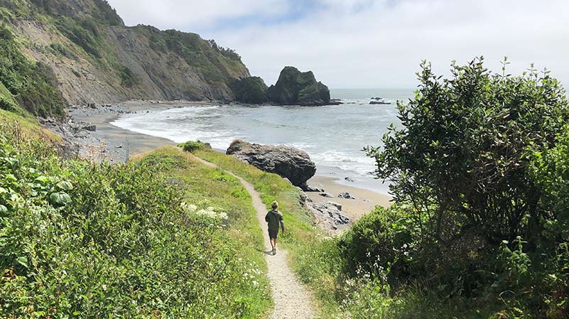 hiking on the coastal trail