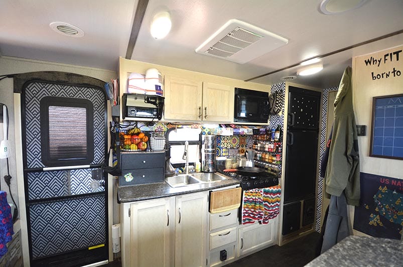 travel trailer Kitchen remodel