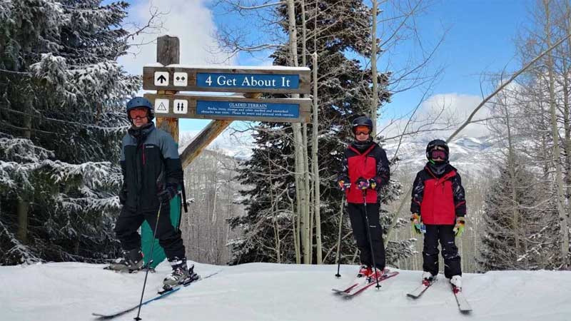 skiing the trails, one of the best family ski resorts in Colorado