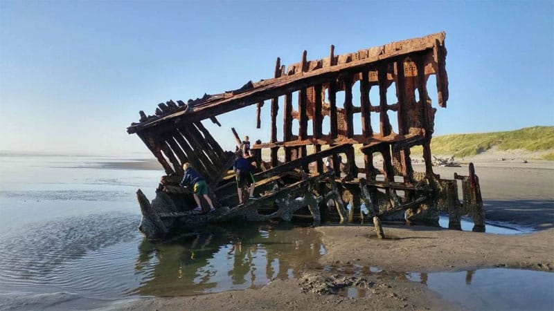 Shipwreck on the beach