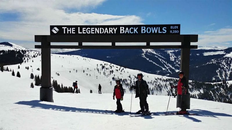 Vail Back Bowls, one of the best family ski resorts in Colorado