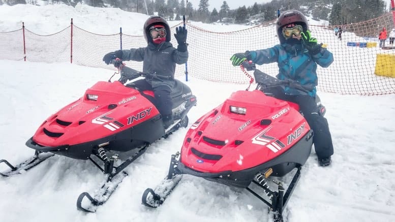 2 snow mobiles in Park City Utah, Best family ski resorts