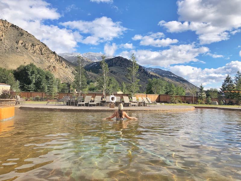 Hot Springs in Gardiner outside of Yellowstone