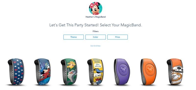 Disney Magic Band Options