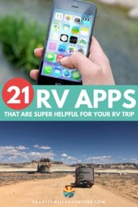 Between our 2 families we bring 10 years of RV travel experience and RV apps testing to the table! Check out the best RV apps for travel planning, activities, weather and more!
