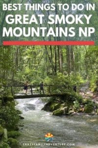 Check out all our recommendations for things to do in Great Smoky Mountains National Park with kids! From hiking to beautiful places the Smoky Mountains are a great place for a Tennessee vacation. Come check out our 3 day itinerary filled with all of the best things to do in the Smoky Mountains!